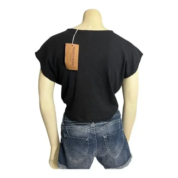 Project Social T NWT Festival Top Shirt Blouse Concert Crop y2k Tank Ribbed New - Picture 4 of 7